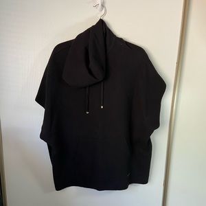 Anne Klein Black Hooded Sweater/Poncho